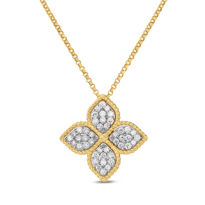 http://williambarthman.bluestar-apps.com/upload/product/ROBERTO COIN 18K YELLOW AND WHITE GOLD DIAMOND PRINCESS FLOWER LARGE PENDANT. .45CT