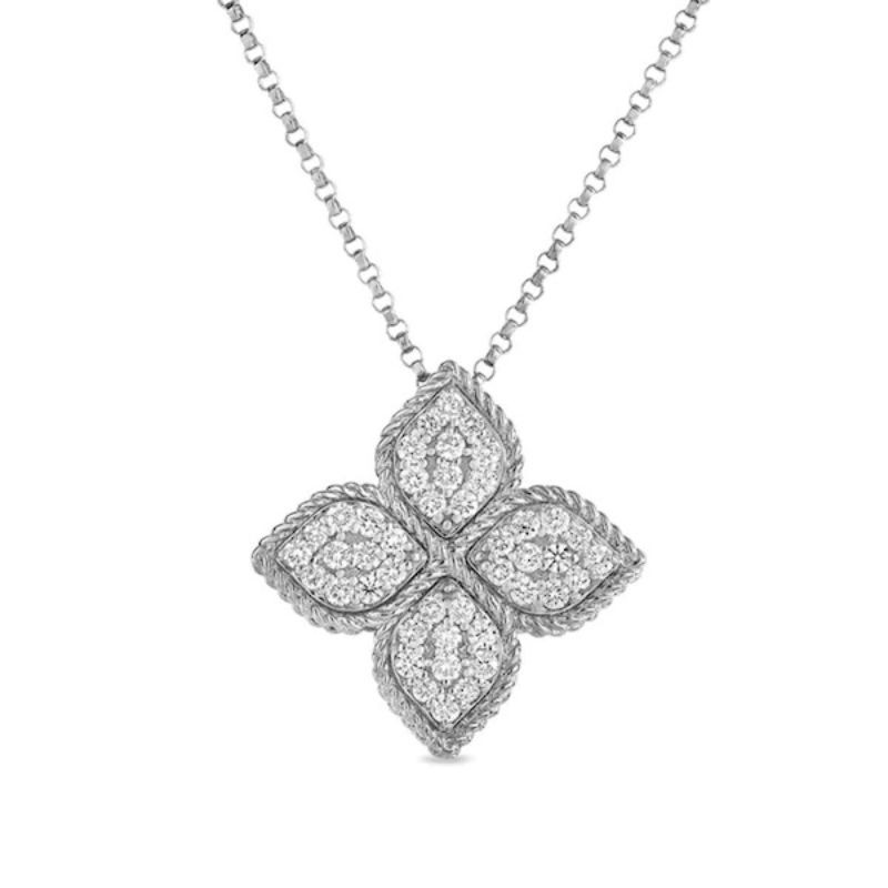 http://williambarthman.bluestar-apps.com/upload/product/18K WHITE GOLD DIAMOND PRINCESS FLOWER INDP SMALL. 