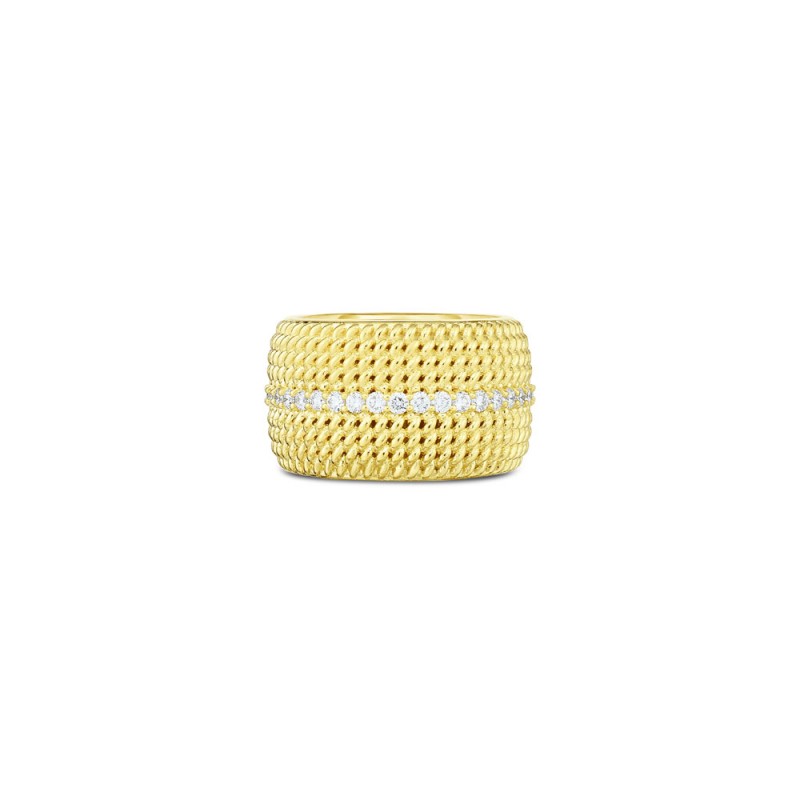 http://williambarthman.bluestar-apps.com/upload/product/Roberto Coin 18K Opera Textured Wide Ring W. Diamonds