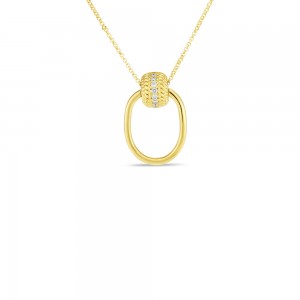 Roberto Coin  18K Yellow Gold Diamond Opera Necklace