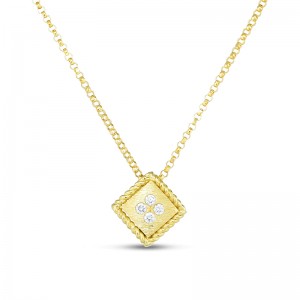 Roberto Coin 18K Palazzo Ducale Diamond Accent Satin Small Pendant