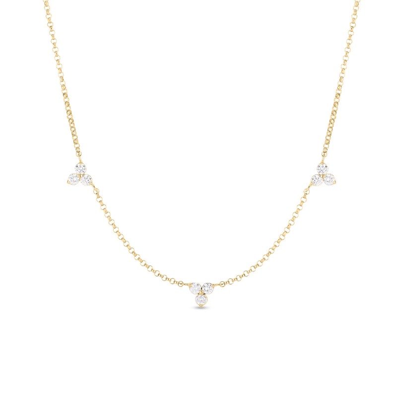 http://williambarthman.bluestar-apps.com/upload/product/18K YELLOW GOLD DIAMOND LOVE BY YARD NECKLACE THREE STATIONS. 