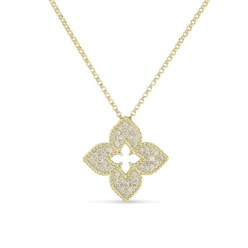 http://williambarthman.bluestar-apps.com/upload/product/18K YELLOW GOLD DIAMOND VENETIAN PRINCESS NECKLACE .30CTW. 