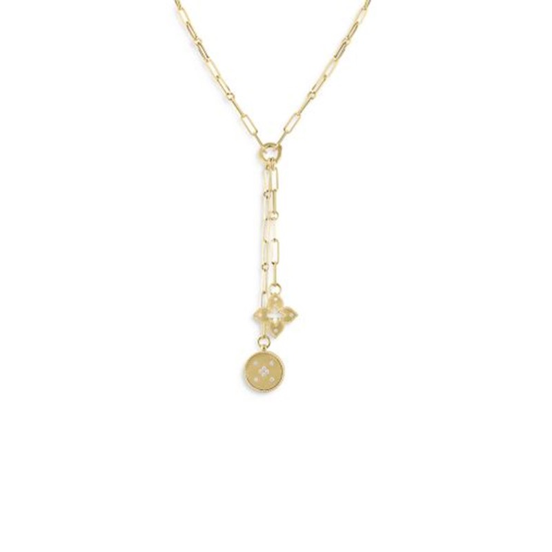 http://williambarthman.bluestar-apps.com/upload/product/18K YELLOW GOLD VENITIAN PRINCESS DOUBLE MEDALION DIAMOND NECKLACE 0.20. 