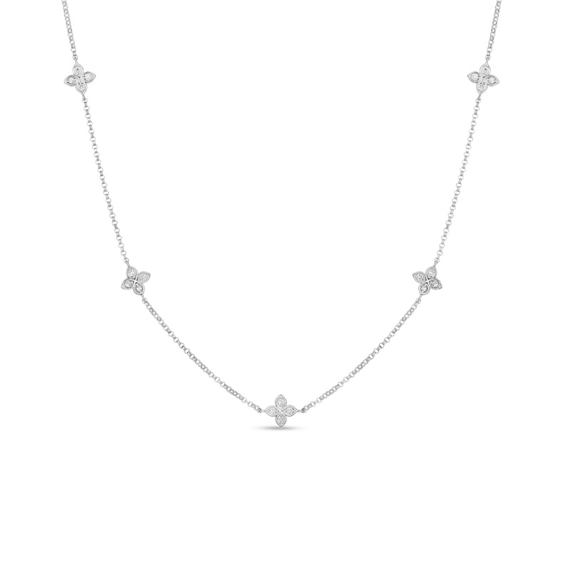 http://williambarthman.bluestar-apps.com/upload/product/Roberto Coin White Gold Love by the inch 5 Station Necklace .22ctw. 