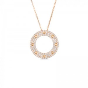 Roberto Coin Yellow Gold Pois Moi Necklace with Diamonds