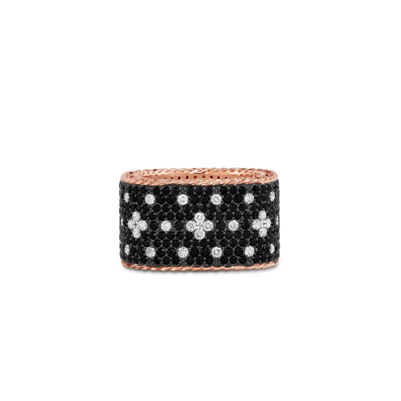 http://williambarthman.bluestar-apps.com/upload/product/Roberto Coin 18K Gold Wide Ring With Black And White Fleur De Lis Diamonds