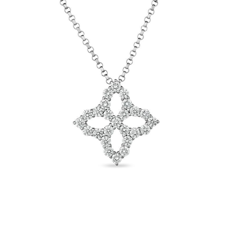 http://williambarthman.bluestar-apps.com/upload/product/18K WHITE GOLD DIAMOND PRINCESS FLOWER SMALL PENDANT 0.16. 