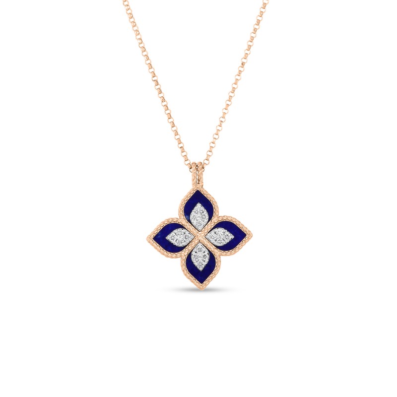 http://williambarthman.bluestar-apps.com/upload/product/ROBERTO COIN 18K ROSE AND WHITE GOLD DIAMOND LAPIS VENETIAN PRINCESS NECKLACE. BLAP 3.69 DIAM 0.15