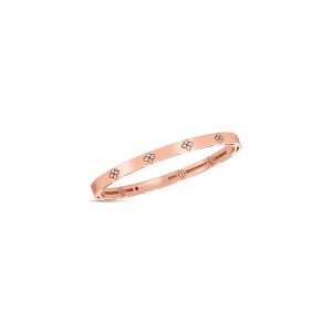 18K ROSE GOLD DIAMOND LOVE IN VERONA BANGLE 0.15. 