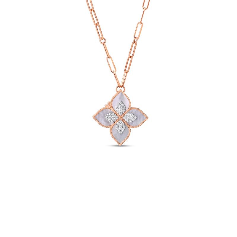 http://williambarthman.bluestar-apps.com/upload/product/18K ROSE GOLD AND WHITE GOLD DIAMOND MOP LOCKET VENETIAN PRINCESS. 