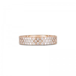 18K YELLOW GOLD DIAMOND LOVE IN VERONA RING 0.15. 