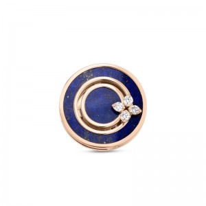 18K ROSE GOLD LAPIS AND DIAMOND LOVE IN VERONA RING BLAP-12.45  DIAM- 0.15. 