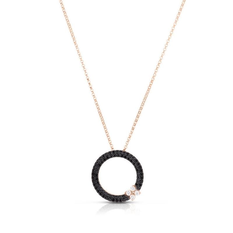 http://williambarthman.bluestar-apps.com/upload/product/18K ROSE GOLD BLACK DIAMOND LOVE IN VERONA NECKLACE 0.72. 