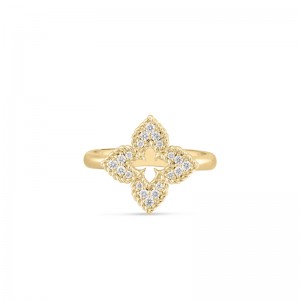 Roberto Coin 18k Yellow Gold Diamond Ventian Princess Ring .15ctw. 