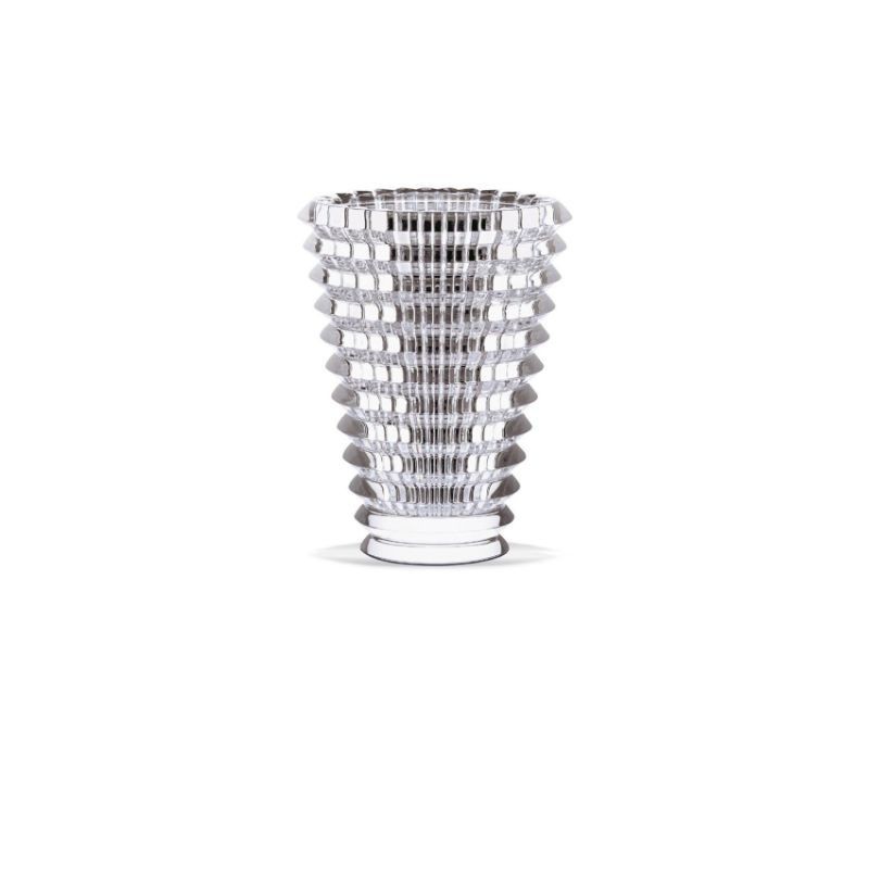 http://williambarthman.bluestar-apps.com/upload/product/clear crystal small EYE vase w/ridged sides tapered toward bottom. 