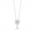 ROBERTO COIN - 18K WHITE GOLD DIAMOND PALM TREE NECKLACE .19CT.