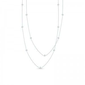 Roberto Coin Necklace with 5 Diamond Stations