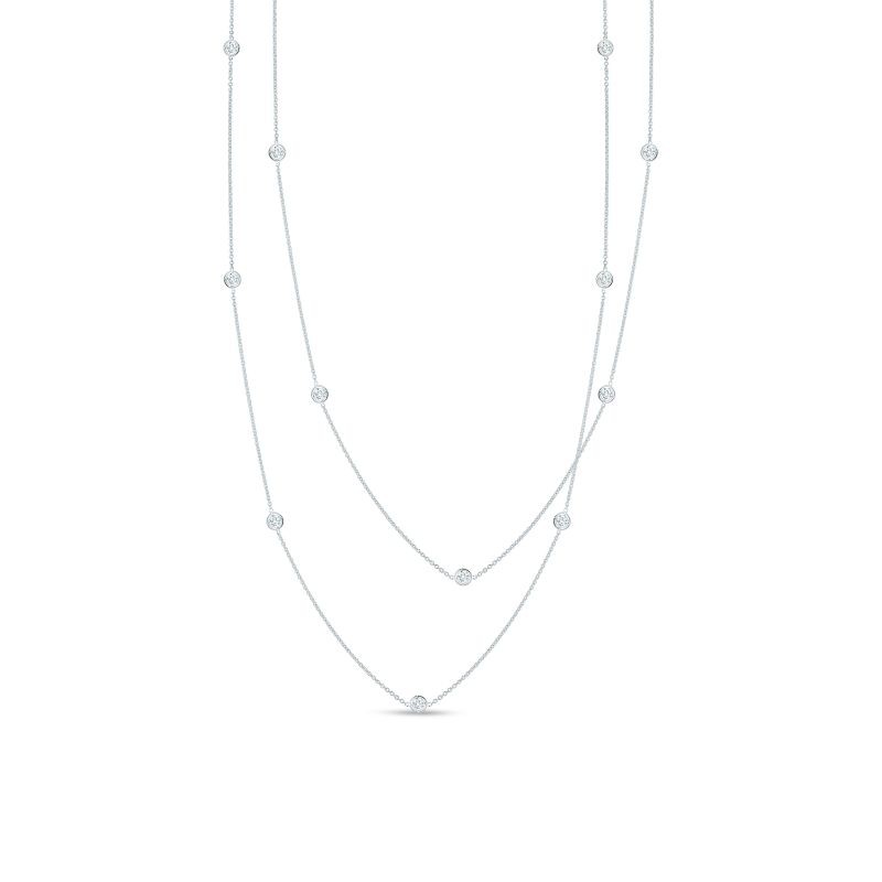 Roberto Coin Necklace with 5 Diamond Stations
