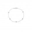 18K WHITE GOLD 5 STATION DIAMOND BRACELET .25CTW.