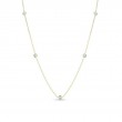 ROBERTO COIN 18KYG 5 STATION DIAMOND NECKLACE.