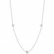 Roberto Coin 18K White Gold Dbi 3 Diamond Station Necklace