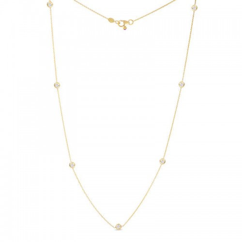 Roberto Coin 18k Yellow Gold Diamond 7 station 18