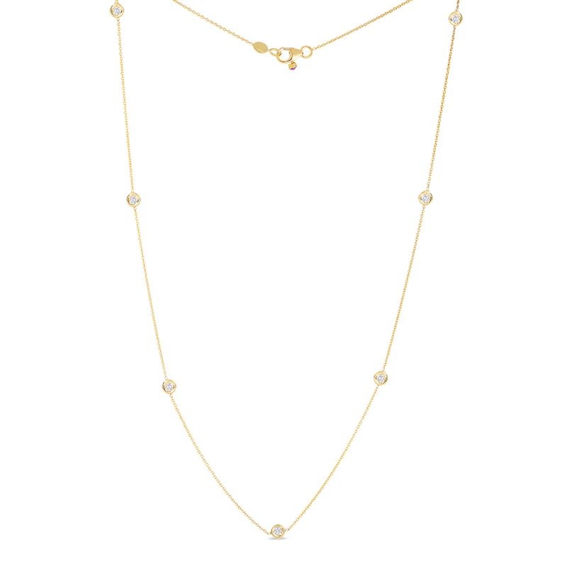 Roberto Coin 18k Yellow Gold Diamond 7 station 18