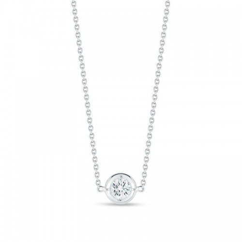 Roberto Coin 18k White Gold Diamond Necklace .10ctw.
