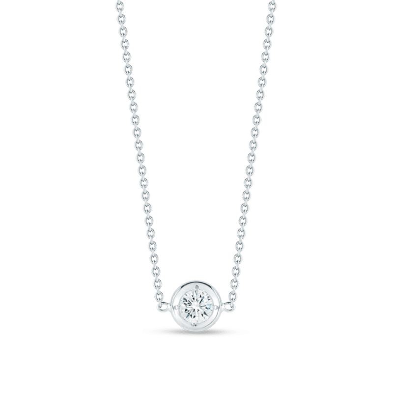 Roberto Coin 18k White Gold Diamond Necklace .10ctw.