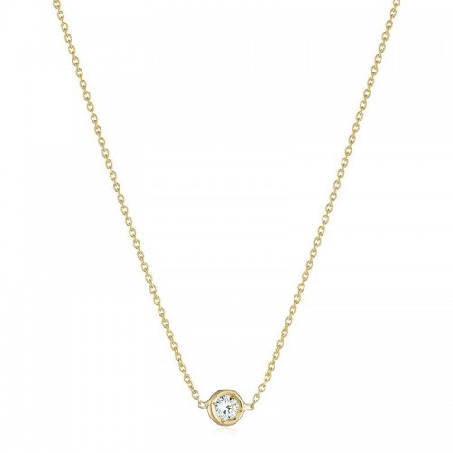 Roberto Coin 18k Yellow Gold Diamond Necklace .10ctw.