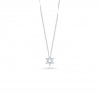 18K WHITE GOLD AND DIAMOND STAR OF DAVID NECKLACE, .09CT, 16-18