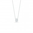 R.COIN 18K WHITE GOLD CHAIN WITH DIAMOND PENDANT LOVE LETTER 