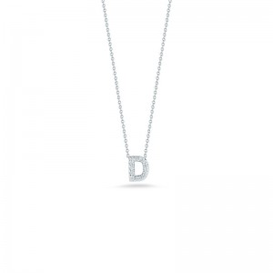 ROBERTO COIN WG BABY DIAMOND "D" BLOCK LETTER   .06PT.