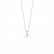 R.COIN 18K WHITE GOLD CHAIN /W BABY DIAMOND PENDANT LOVE LETTER 