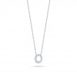 R.COIN 18K WHITE GOLD CHAIN /W BABY DIAMOND PENDANT LOVE LETTER 