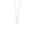 18K YELLOW GOLD DIAMOND LOVE LETTER J NECK .04CT.