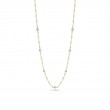 Roberto Coin 18K Gold Dogbone Chain Necklace With 7 Diamond Stations