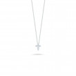 Roberto Coin 18K White Gold Cable Chain with Small Diamond Cross.