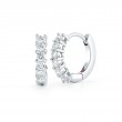 18K WHITE GOLD SINGLE LINE DIAMOND EARRING. DIAMOND WT:0.70