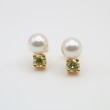 Laurenti Signature Pearl & Fancy Yellow Diamond Earrings in 14k Yellow Gold