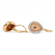 Laurenti Fancy Pink Pear-Shape Diamond Earrings Set in Pink Gold