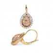 Laurenti Fancy Pink Pear-Shape Diamond Earrings Set in Pink Gold