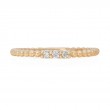 Laurenti Beaded 3 Stone Stackable Ring
