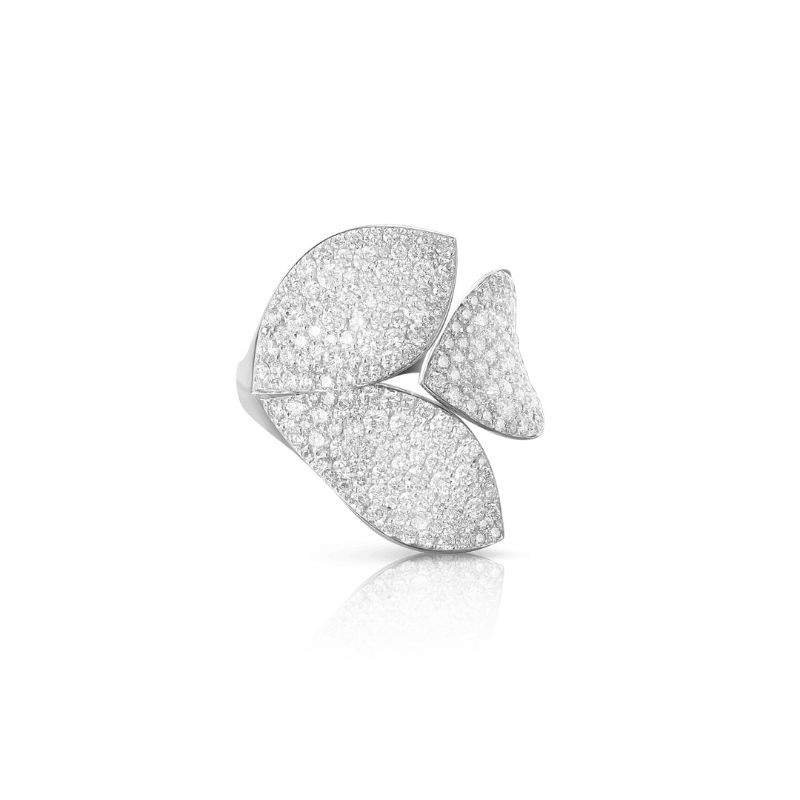 18K White Gold Diamond Giardini Segreti Ring 2.11Ct.