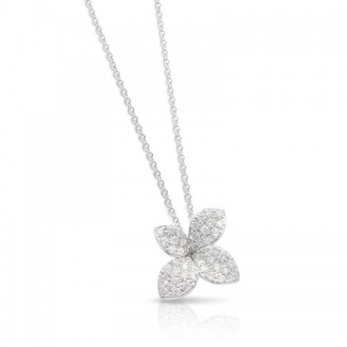 18K WHITE GOLD PETIT GARDEN NECKLACE  WITH DIAMONDS