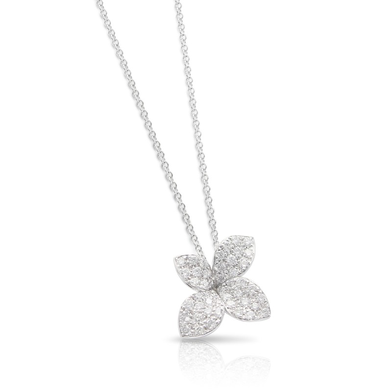 18K WHITE GOLD PETIT GARDEN NECKLACE  WITH DIAMONDS
