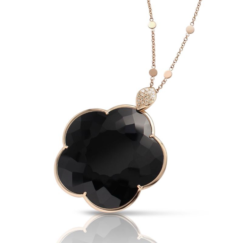 18K RED GOLD 11.81 GRAMS DIAMONDS .21 SEM 55.71 CT NECKLACE TON JOLIE.