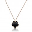 18K PINK GOLD PETIT JOLI ONYX AND DIAMONDS PENDANT