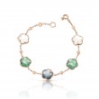 PASQUALE BRUNI 18K ROSE GOLD TON JOLI GREEN, GREY, WHITE  DIA-0.01 OTHER-11.23. GLD-5.48